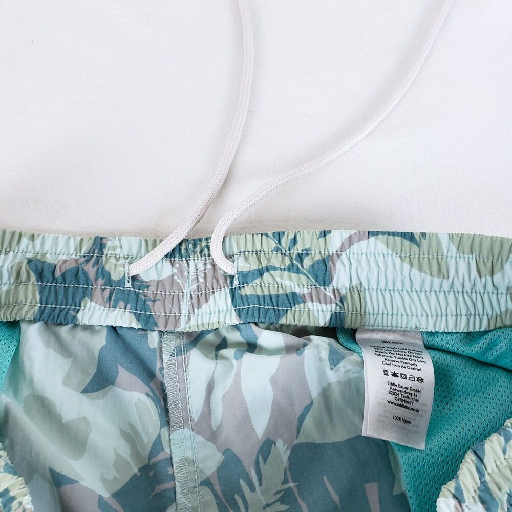 Eddie Bauer Travex Hybrid Shorts Womens M Nylon Tropical 3" Inseam Swim Trails - Picture 6 of 8